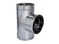 raccordo a t doppia parete per stufa ï interno/esterno cm.10/15 cod:ferx.vit41354