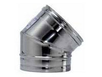 gomito a 45¦ inox aisi 304 per stufa ï cm.12 cod:ferx.vit17120