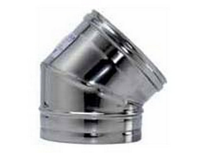 gomito a 45¦ inox aisi 304 per stufa ï cm.12 cod:ferx.vit17120
