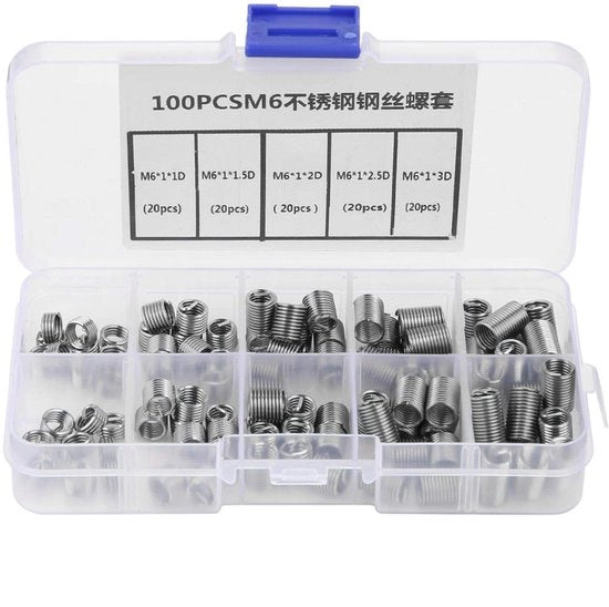Inbus a viti M6 x 1 x 1D/1,5D/2D/2,5D/3D - Acciaio inossidabile - Set di viti a croce - Per riparazioni automobilistiche - affidabile per uso industriale