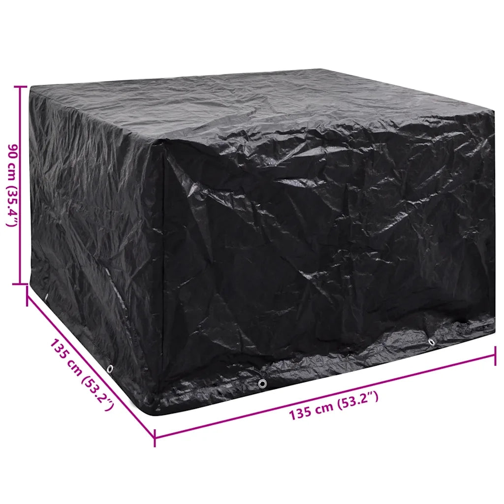 Copertura per Mobili da Giardino con 8 Occhielli 135x135x90 cm 41645