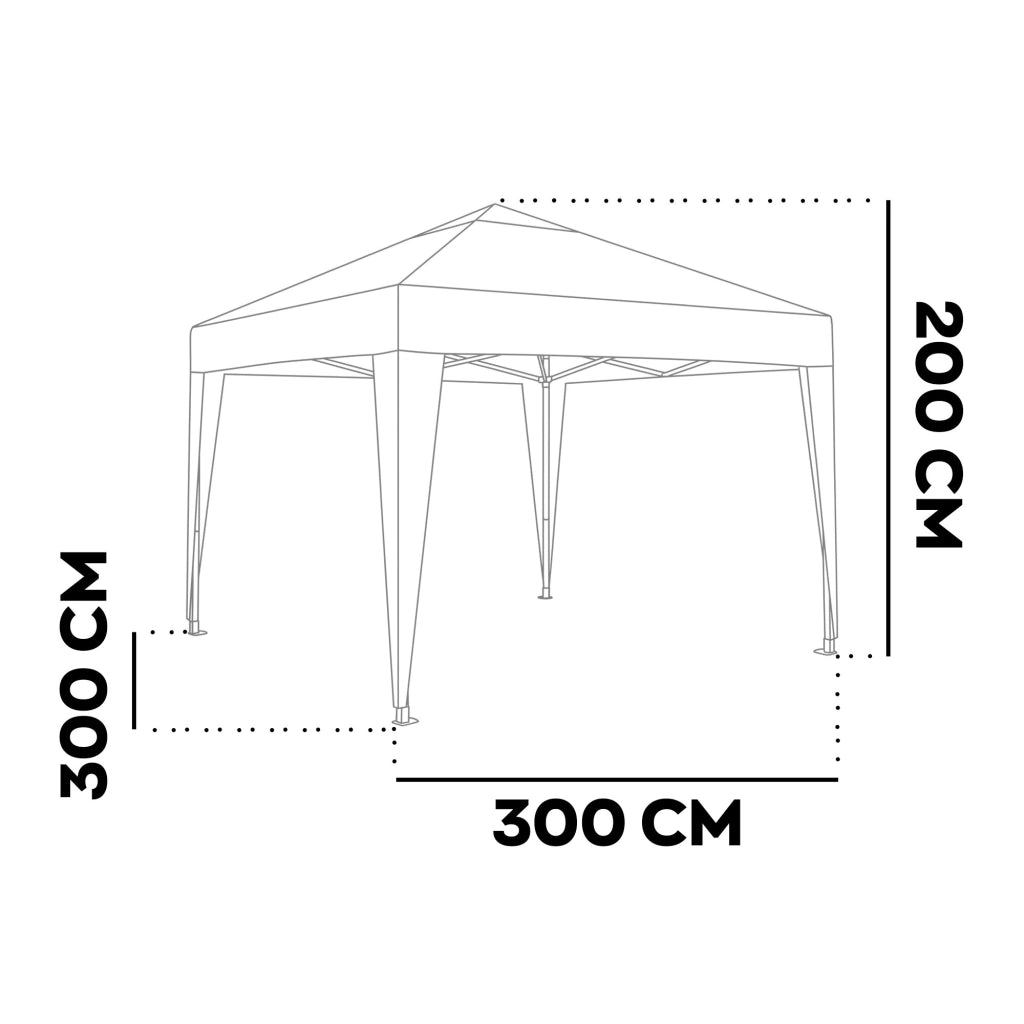 Gazebo richiudibile 3x3 pieghevole a fisarmonica automatico mercato tenda con sacca colore verde