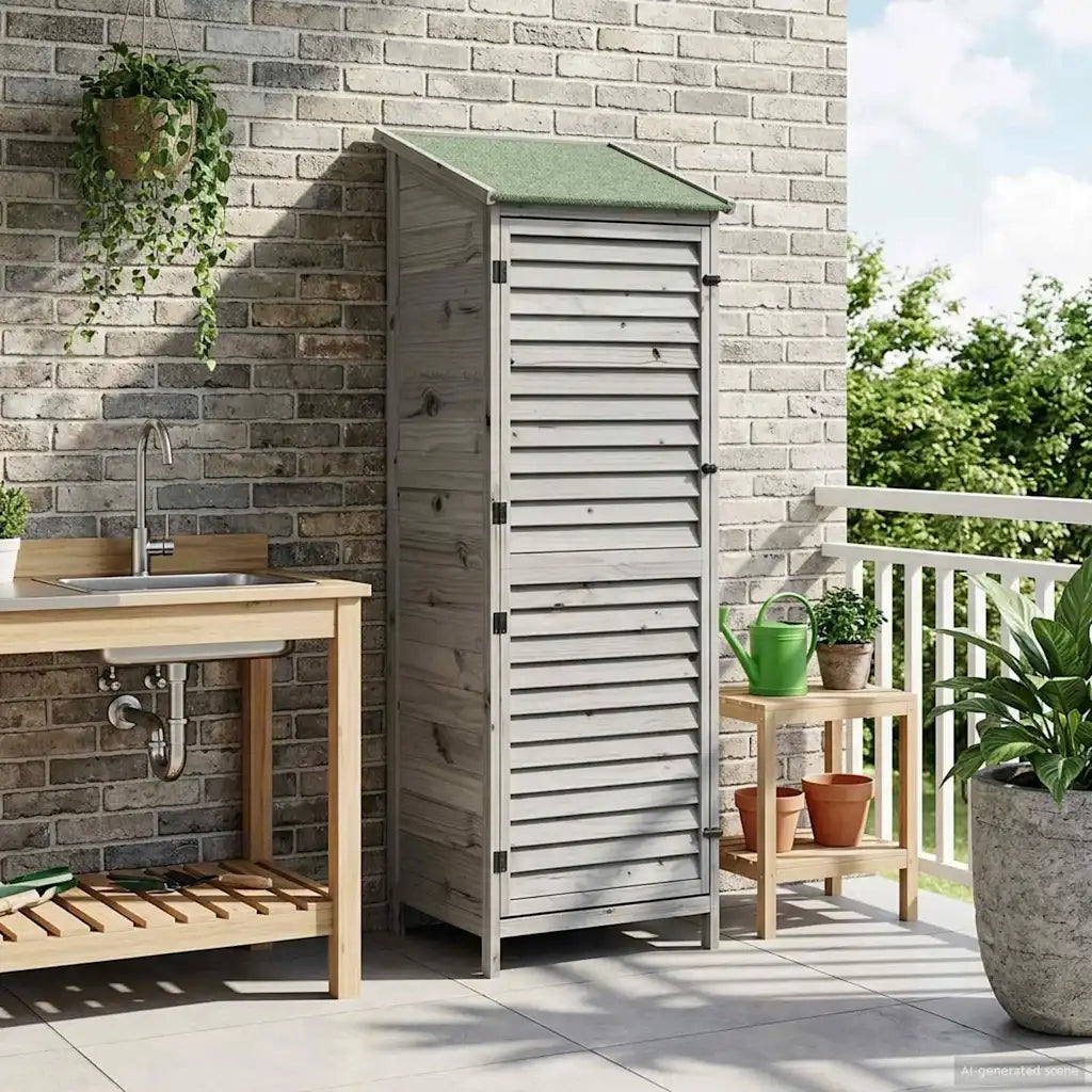 Capanno da Giardino Grigio 59 x 56 x 176 cm CFW7184500