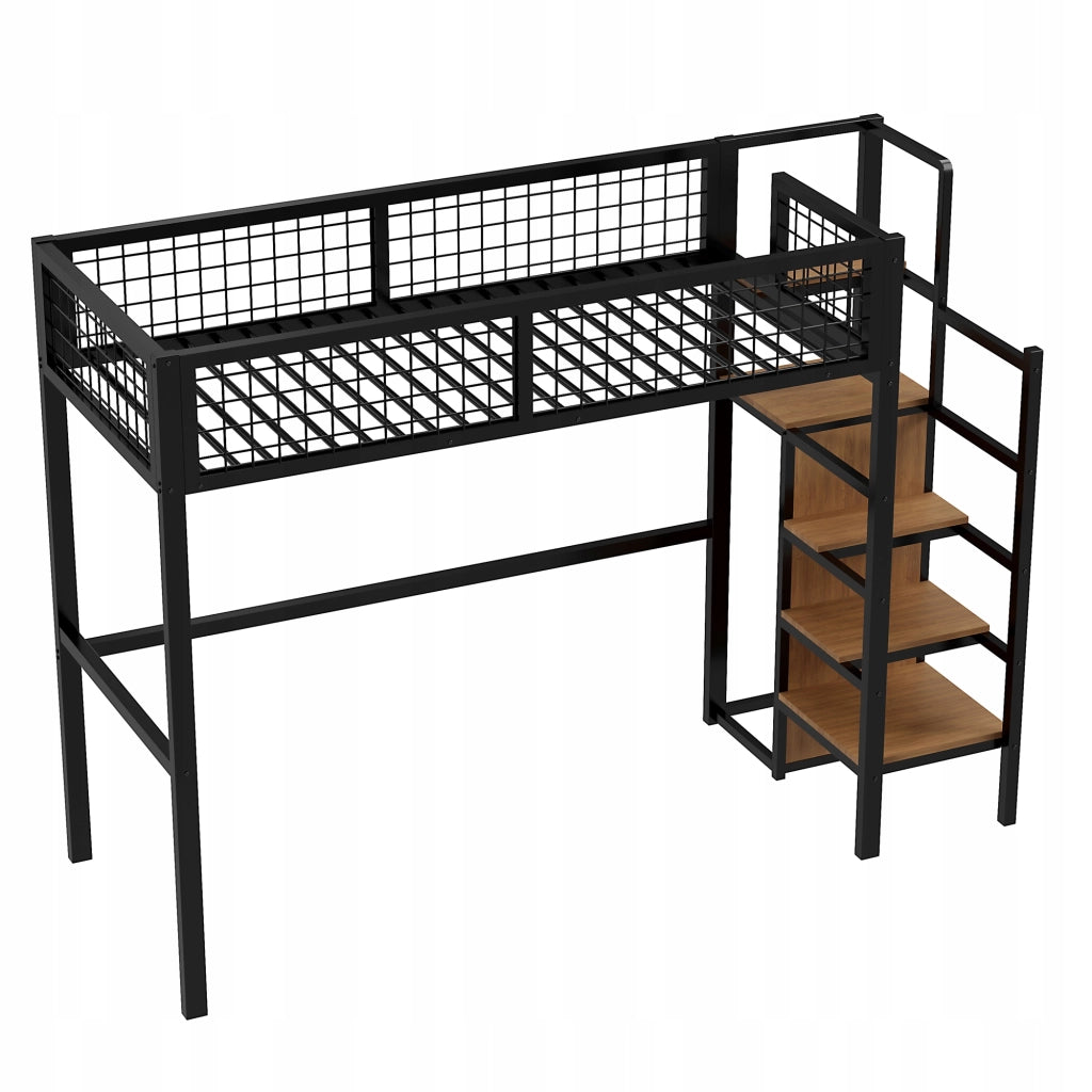 Letto a castello in metallo 90x200 cm - Xylo - Colore nero
