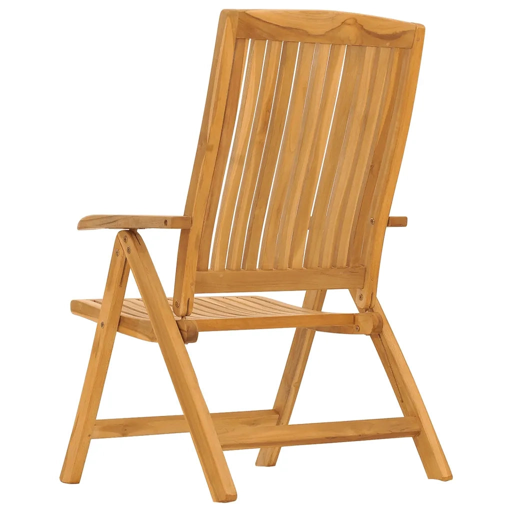 Sedie da Giardino Reclinabili con Cuscini 4 pz in Legno di Teak 3196466