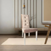 Set 2 Sedia Montecarlo 3 bottoni velluto colore tortora