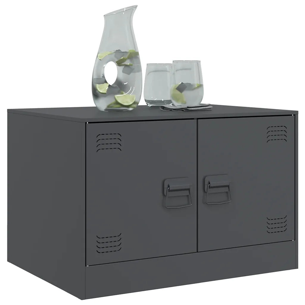 Tavolino da Salotto Antracite 67x50x44 cm in Acciaio 841729