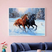 Pittura con Diamanti Cavallo / Set di Pittura con Diamanti per adulti e bambini 40x50cm