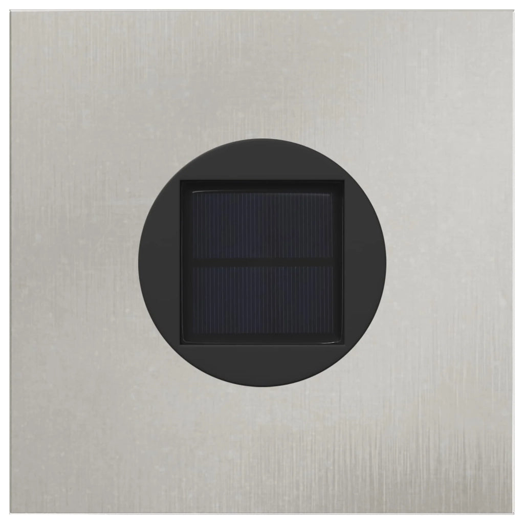 Faro LED solare per sentieri 2 pz Argento Acciaio inossidabile CFW3949973