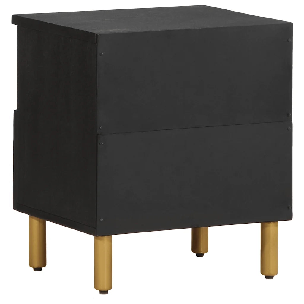 Comodino | Armadio da Notte | Mobiletto da notte Nero 40x33x46 cm in Legno Multistrato