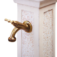 Fontana da Giardino Senza Rubinetto in Cemento Granulato di Marmo Pisa Rosa