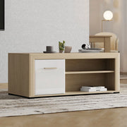Pettor, Tavolino da Salotto con Piedini, 121x55x49h cm Marrone Rovere