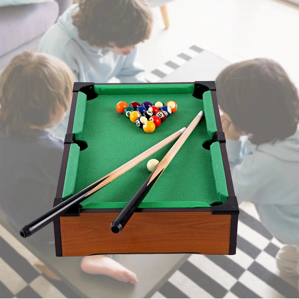 Mini Carambola da Tavolo Gioco Biliardo con Stecche e Palle 36 x 24 cm 6 Buche