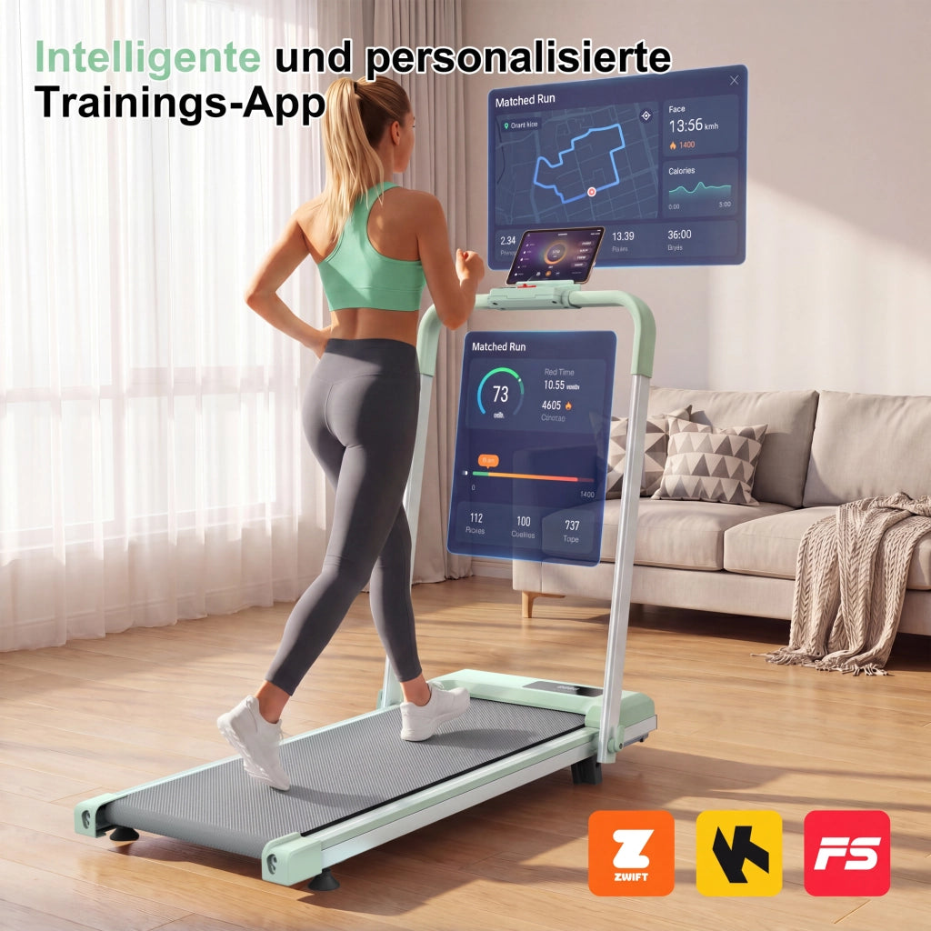 TAPPETO CORSA 3-IN-1 PIEGHEVOLE CON INCLINAZIONE 10% VERDE IN ACCIAIO