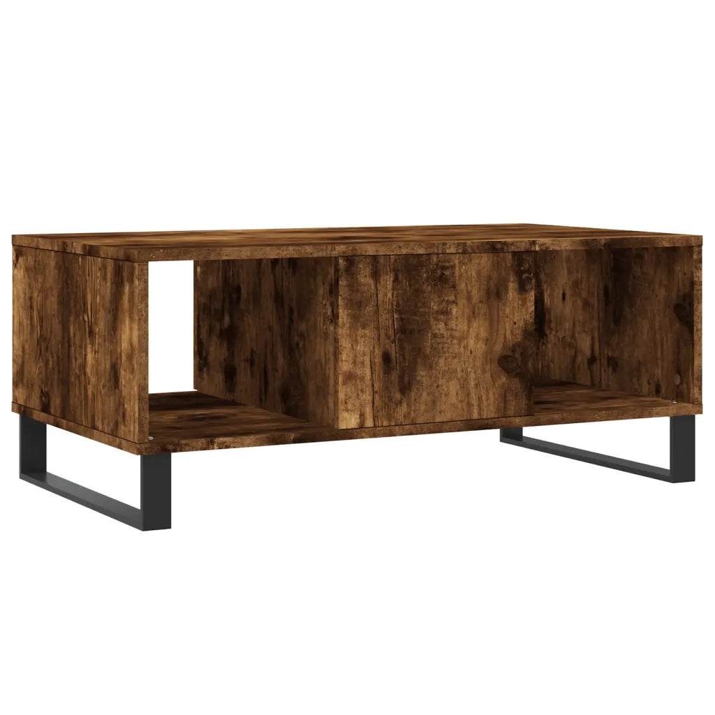 Tavolino da Salotto Rovere Fumo 90x50x36,5 cm Legno Multistrato 830601