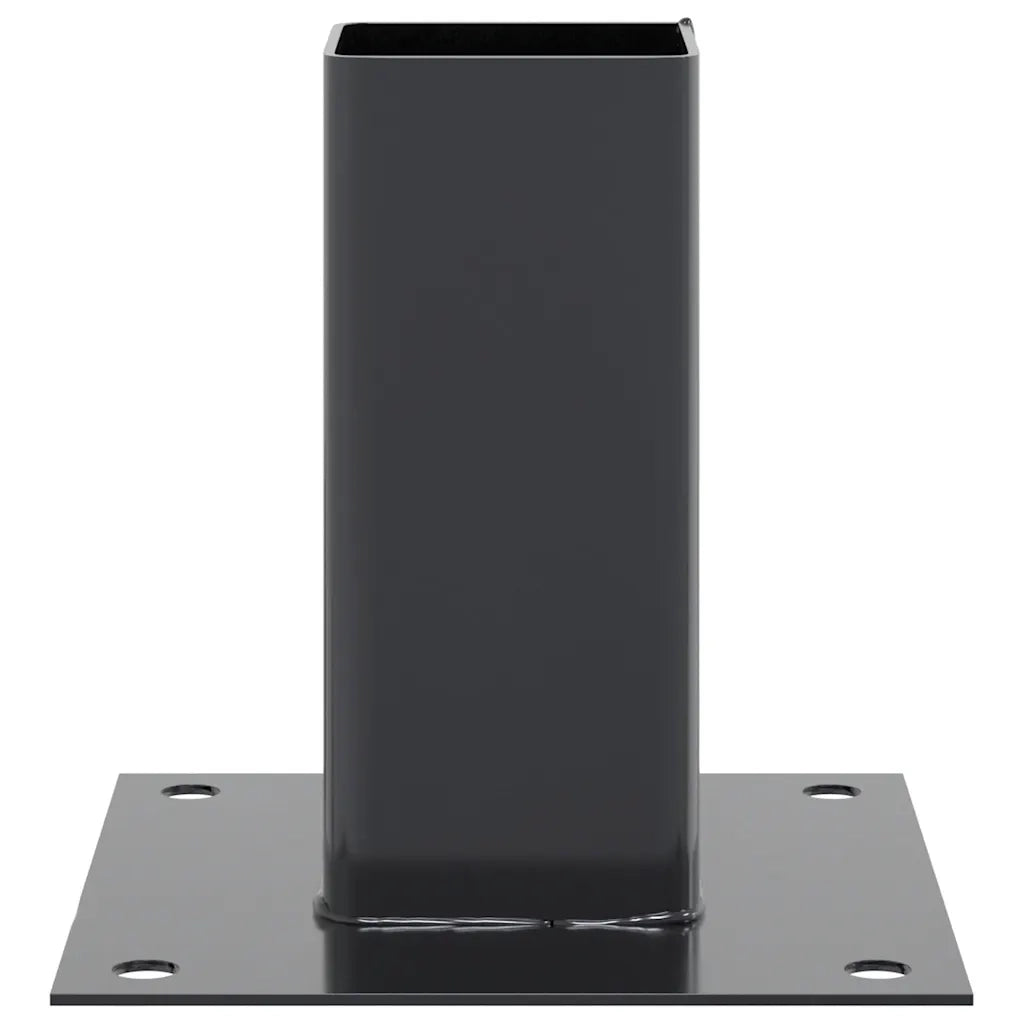 Basi per Pali Quadrati 4 pz 61x61 mm Acciaio Verniciato Polvere 42000022