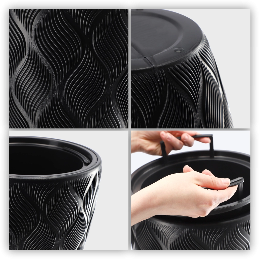 Vaso da fiori KADAX con inserto 32 cm, copertura in plastica alta