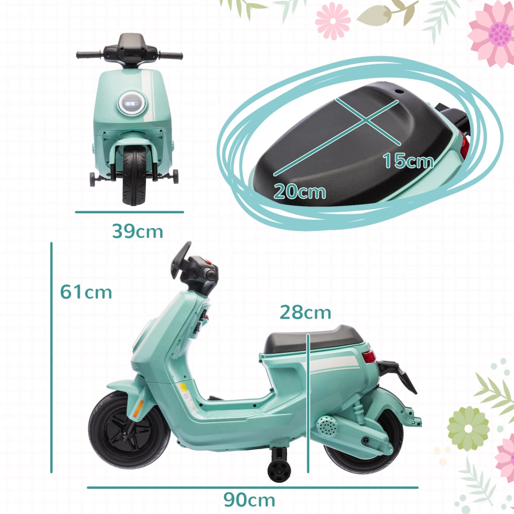 Moto Elettrica Bambini con Musica e Luci ¨C zephmum ¨C Rosso