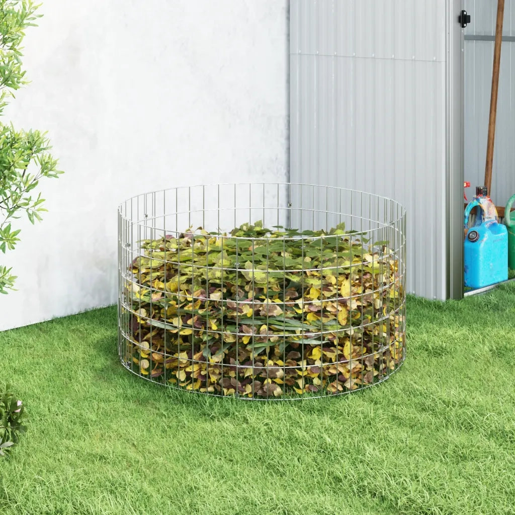 Compostiera da Giardino Ã˜100x50 cm in Acciaio Zincato cod mxl 46203