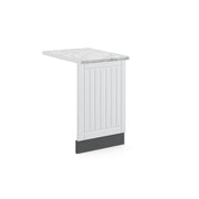Pannello frontale Fame-Line Bianco rustico/Antracite 45 cm, PL Marmo Vicco