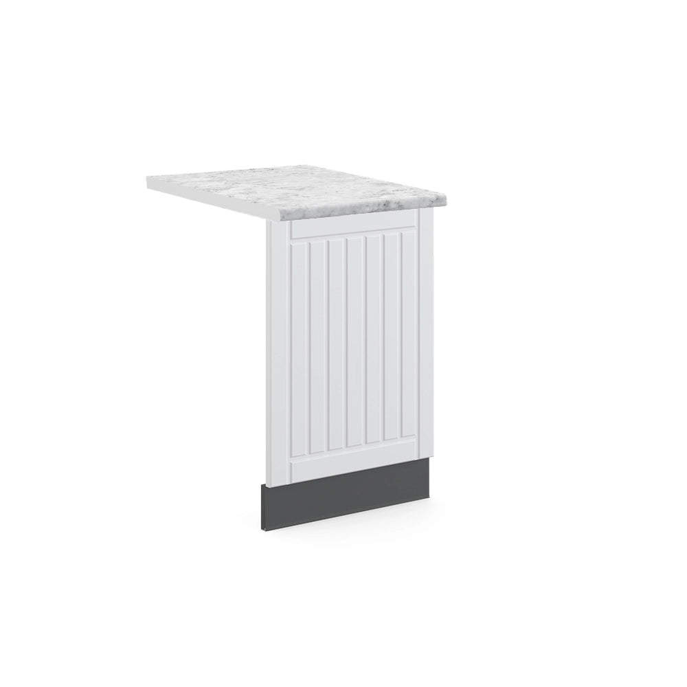Pannello frontale Fame-Line Bianco rustico/Antracite 45 cm, PL Marmo Vicco