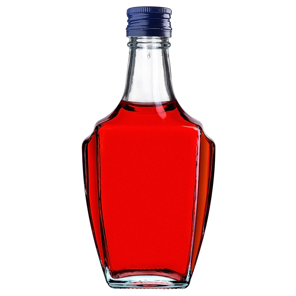 KADAX Bottiglia in Vetro per Tintura 250ml Con Tappo Blu Navy 50pz.
