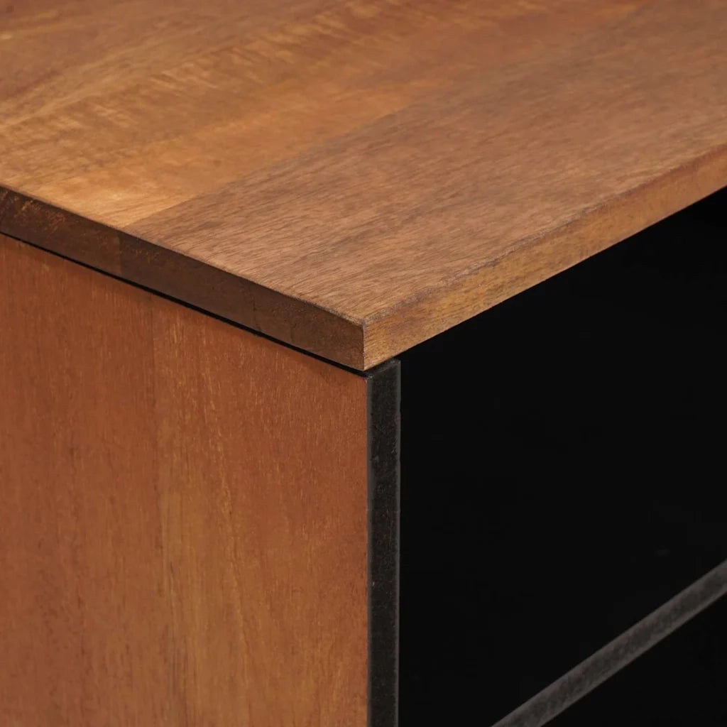 Mobile TV con porta Finitura Marrone Acacia 80 x 33 x 46 cm