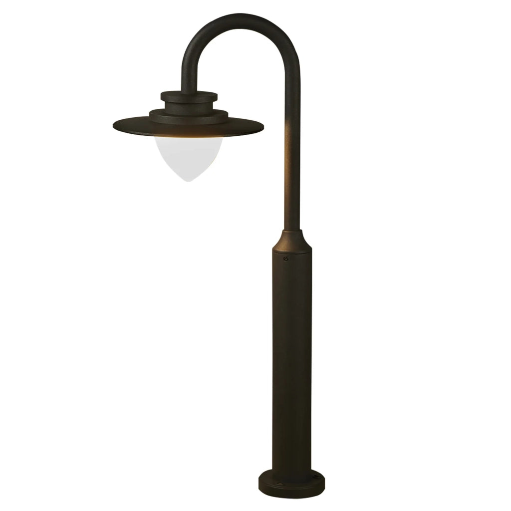 Lampione Vintage - Decò Texas Alluminio Grigio Policarbonato Led 9W 3000K