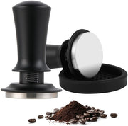 Tamper per caffè in acciaio inossidabile con 30 lbs di pressione di contatto Tamper con meccanismo elastico integrato per portafiltro (53mm)