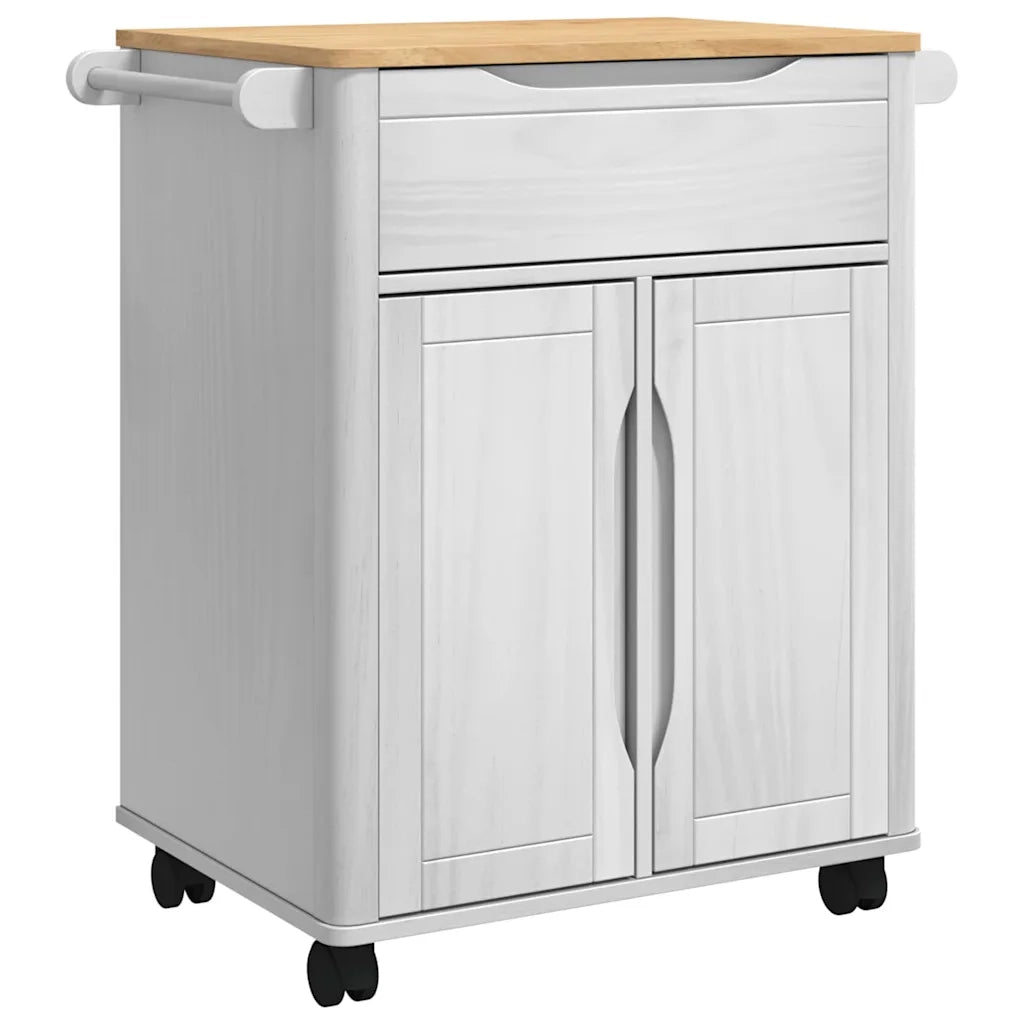 Carrello da Cucina FLORO Bianco 72,5 x 45 x 80 cm CFW8298183
