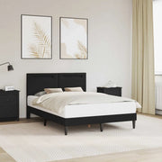 Struttura del letto con testiera-Giroletto Nero 160 x 200 cm Similpelle 575417