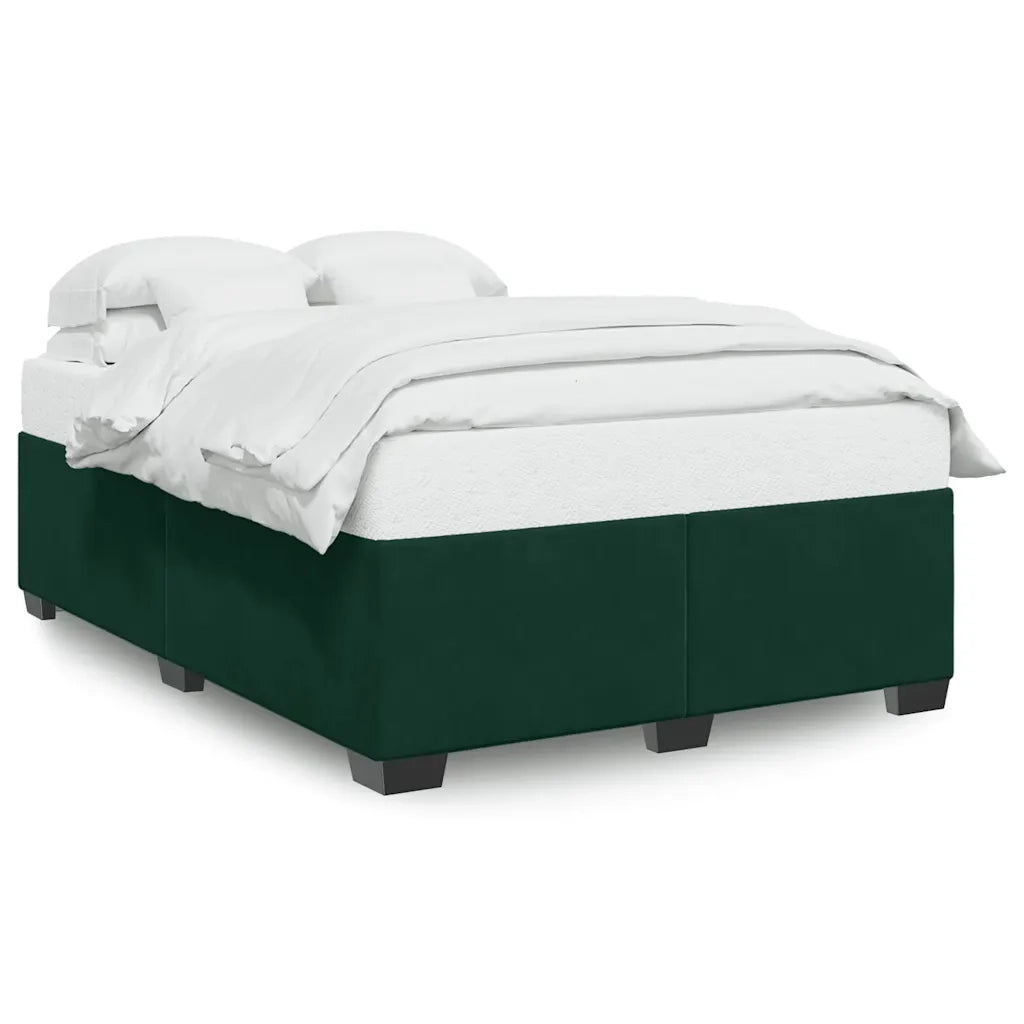 Giroletto senza Materasso Verde Scuro 140x190 cm in Velluto