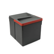 Pattumiera Differenziata Contenitore per Cassettone 31,2x21,6 cm H21,6 cm Emuca Grigio antracite
