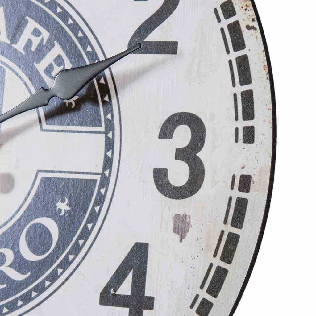 Orologio da parete in legno bianco d34x2h