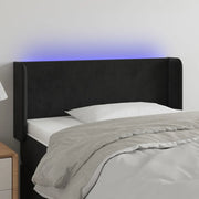 Testiera a LED-Testata con LED Nera 83x16x78/88 cm in Velluto 263116