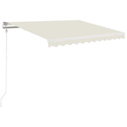 Tenda da Sole | Tenda parasole Retrattile Manuale con LED 350x250 cm Crema