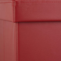 Sgabello ottomano panca pieghevole contenitore stabile sintetico 38 cm bordeaux 13_0002806_2