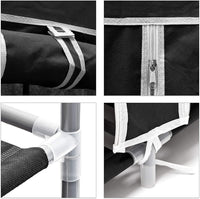 Mobile scarpiera pieghevole in tessuto per 36 paia di scarpe nero 13_0000255_3