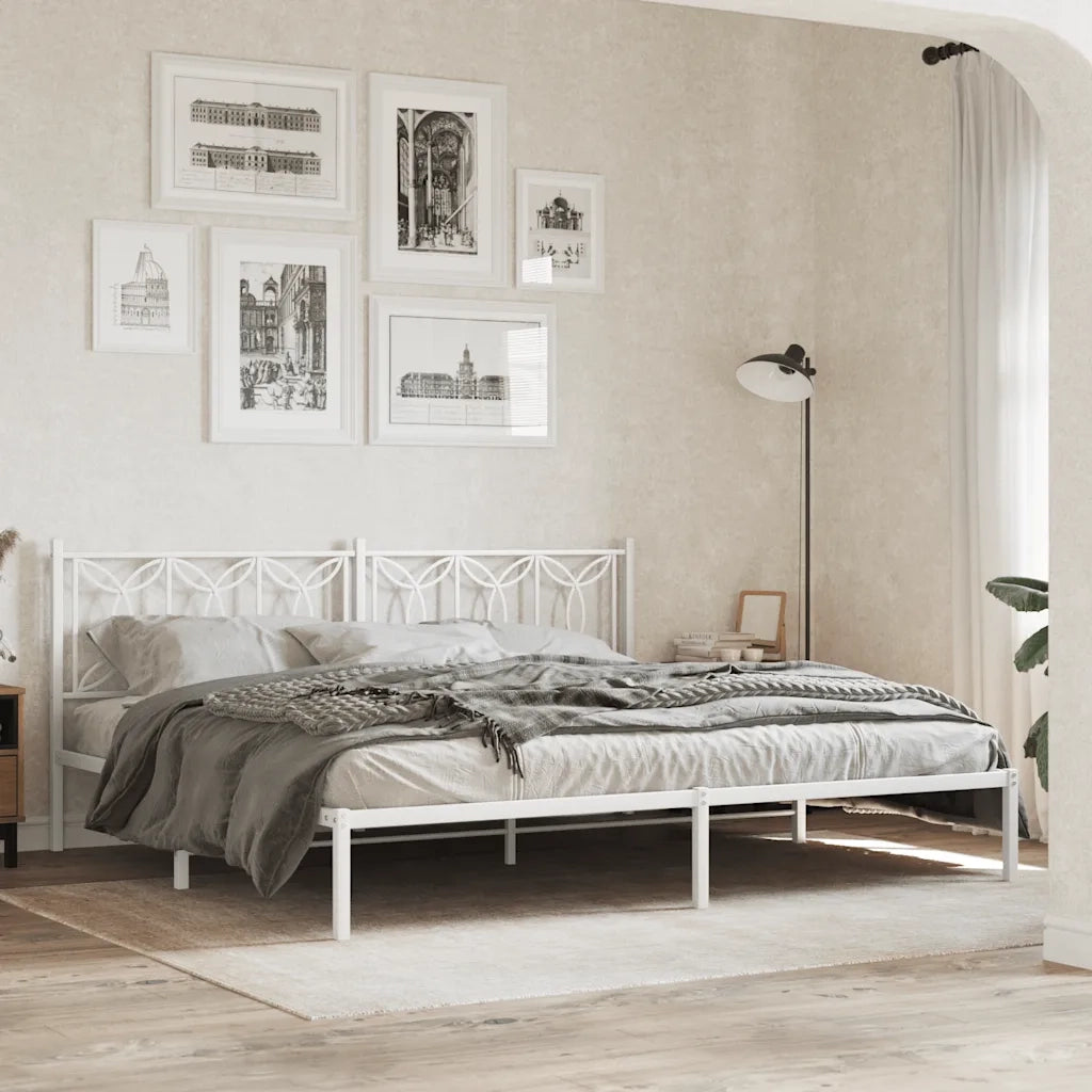 Testiera | Testata di Ricambio in Metallo Bianco 200 cm