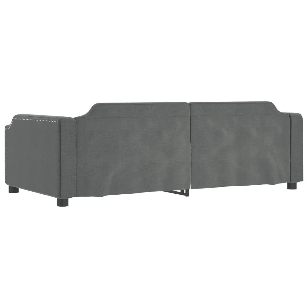 Letto da Giorno Grigio Scuro 100x190 cm in Tessuto