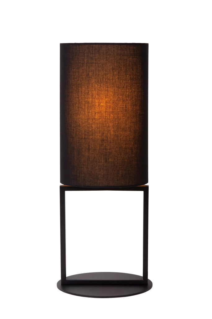 Lampada tavolo nera paralume 50 cm E27 Herman Lucide