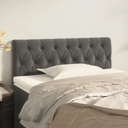 Testiera-Testata Decorativa Grigio Scuro 90x7x78/88 cm in Velluto