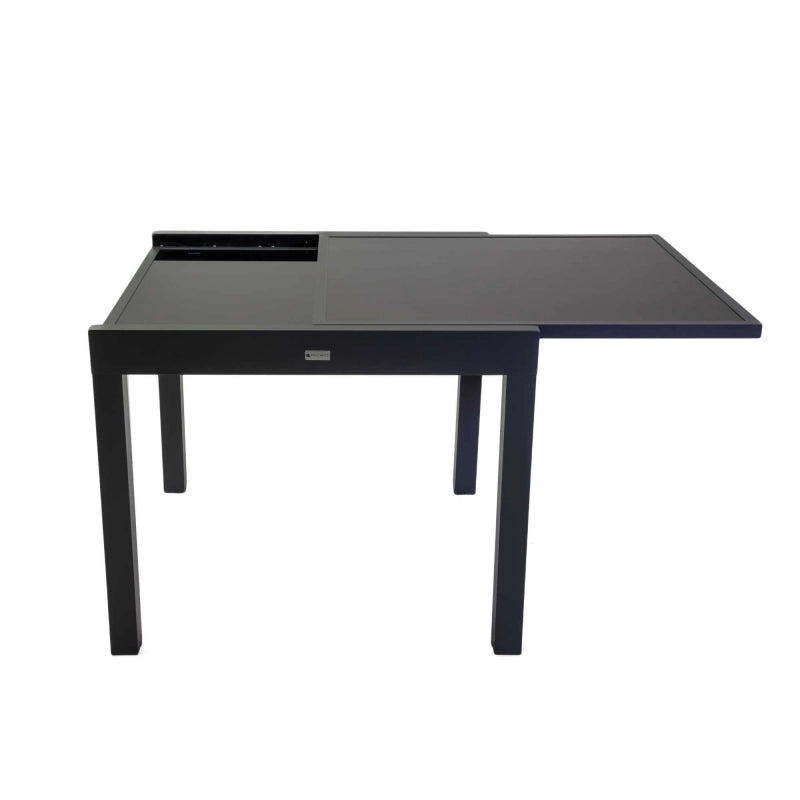 Tavolo alluminio boise allungabile antracite quadro cm 90/180x90h75