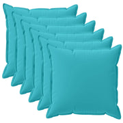 Federa 6 pcs HOUTEN Turchese 45 x 45 cm Poliestere 918776