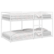Letto a Castello senza Materasso-Struttura Letto a Castello Bianco 100x200 cm in Acciaio 642677