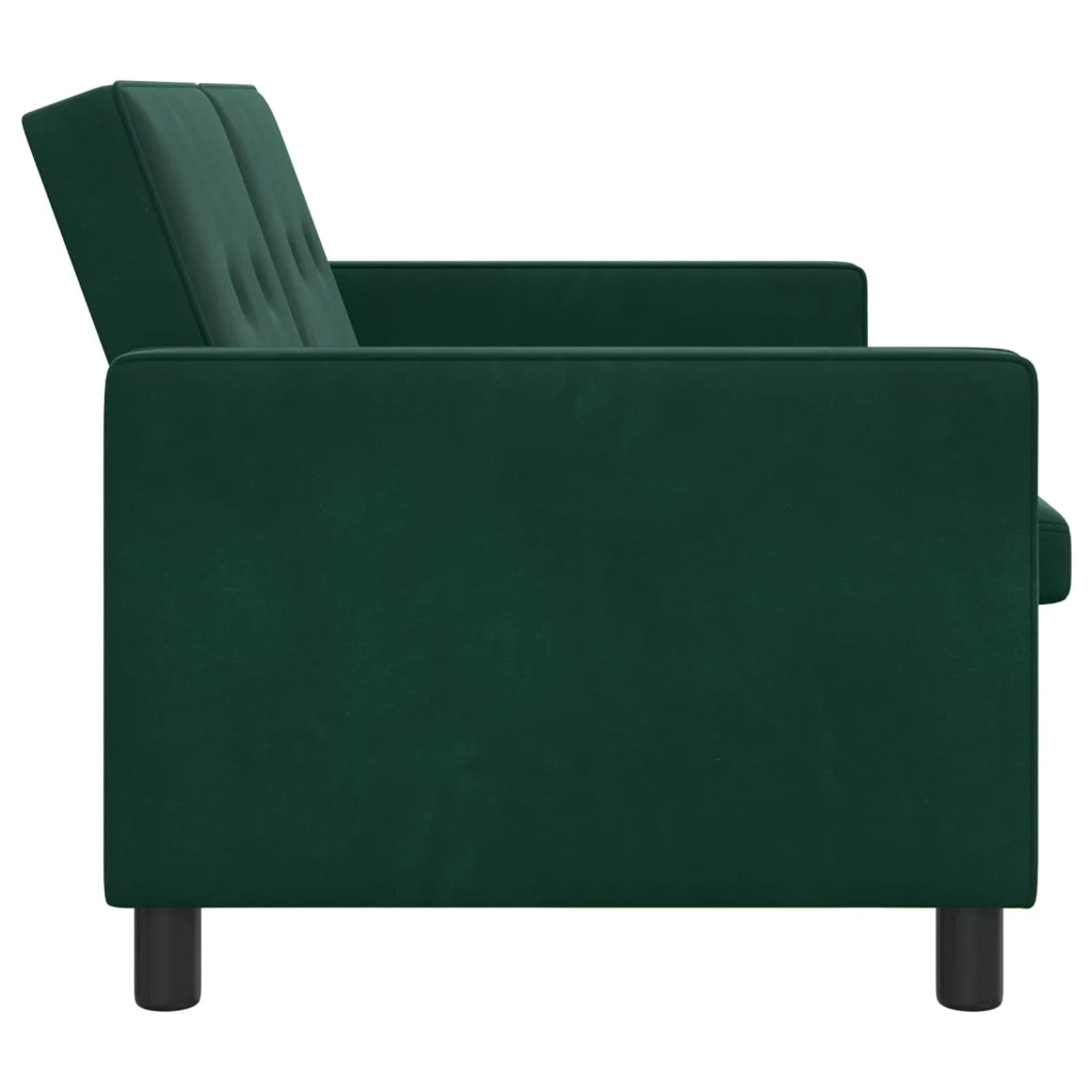 Divano letto Verde Scuro Tessuto