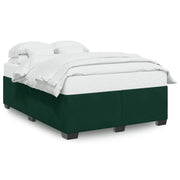 Letto matrimoniale | Letto per adulti | Giroletto senza Materasso Verde Scuro 140x190 cm in Velluto