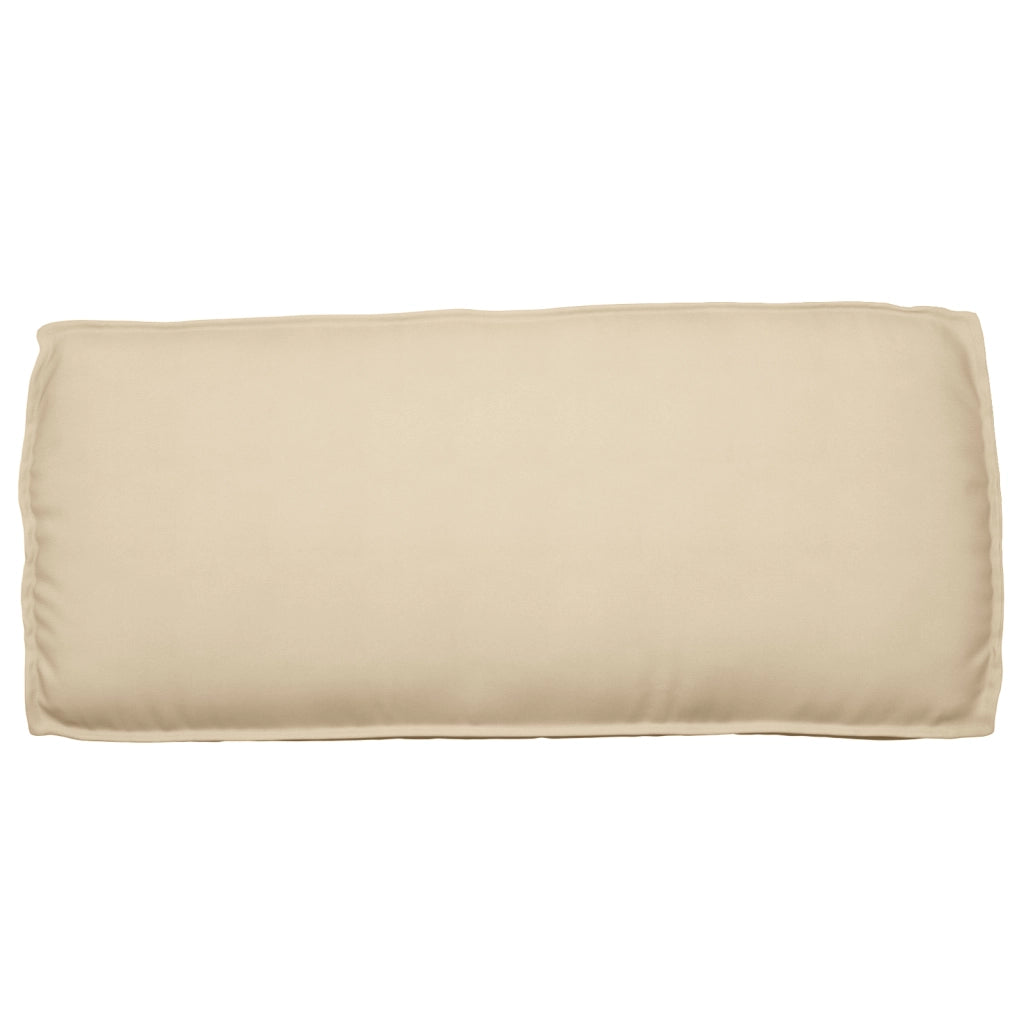 Cuscino per pallet per seduta/schiena beige 120x50x12 cm in tessuto Oxford