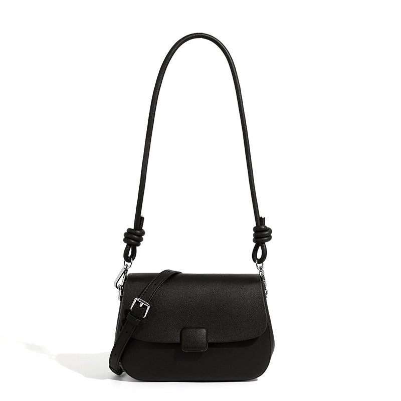 Borsa da donna alla moda in vera pelle nera
