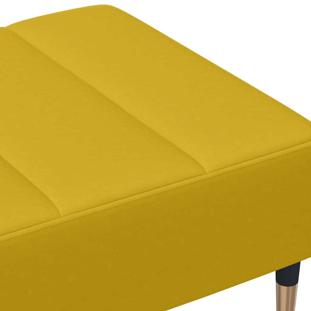 Poggiapiedi Giallo 77x55x31 cm in Velluto 4007397